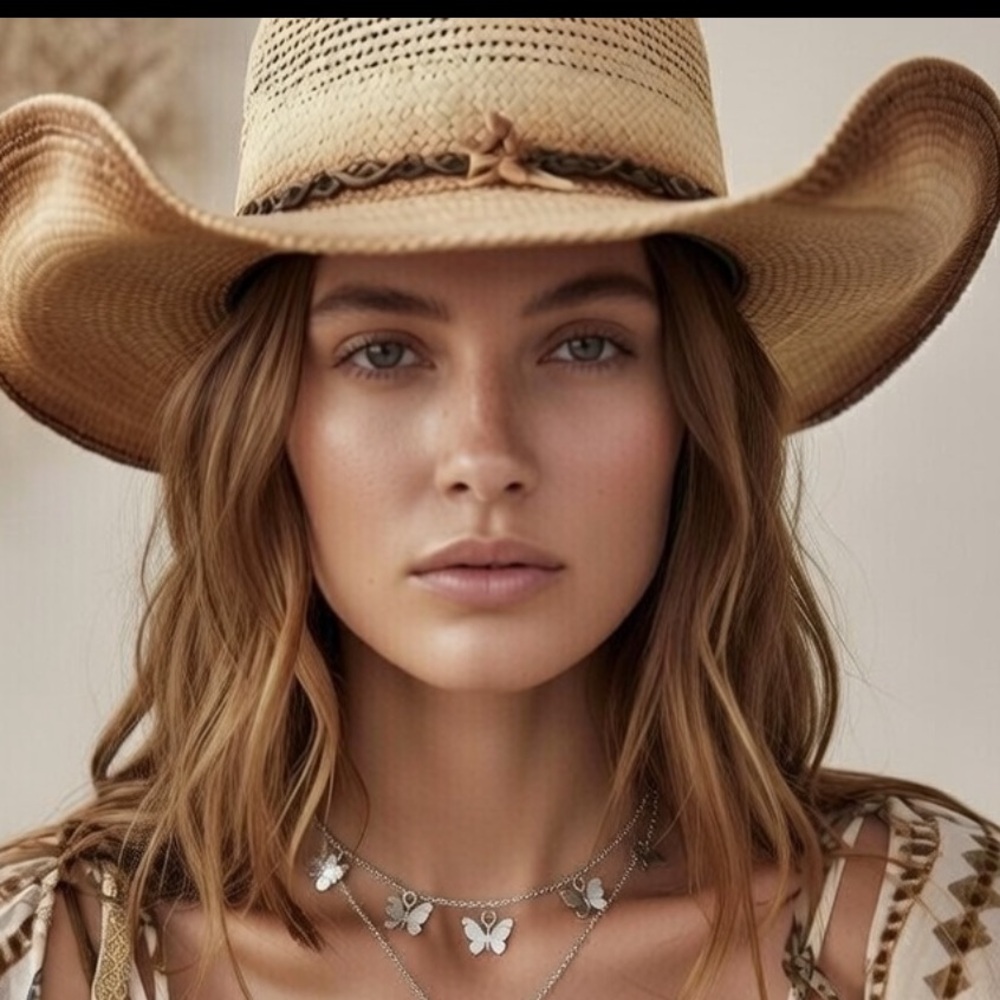 NWOT Free People Choker silver butterfly western southwest necklace open locket
